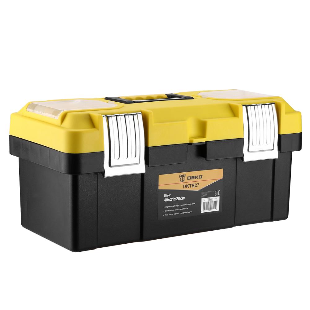 Ящик для инструментов DEKO DKTB27 (40х21х20см) ящик с органайзером deko dktb27 40x21x20 см черный желтый