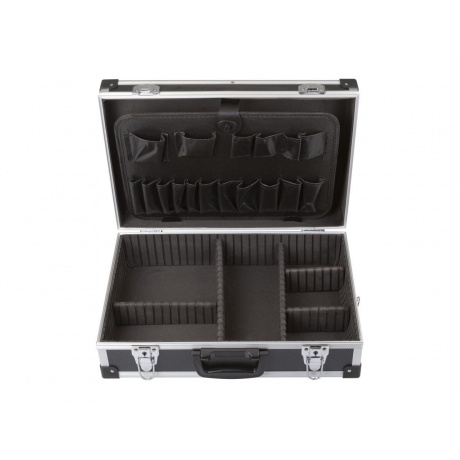 Ящик для инструмента пластиковый усиленный алюминием 430x310x130 мм, черный - фото 2