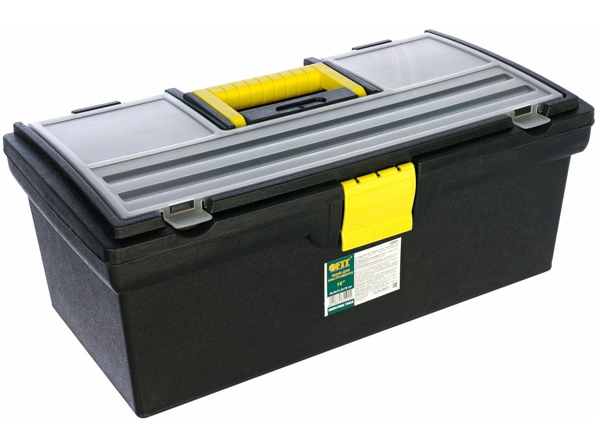 Ящик для инструмента пластиковый 16 ( 405x215x160 мм ) ящик с органайзером fit 65501 40 5x21 5x16 см 16 черный желтый