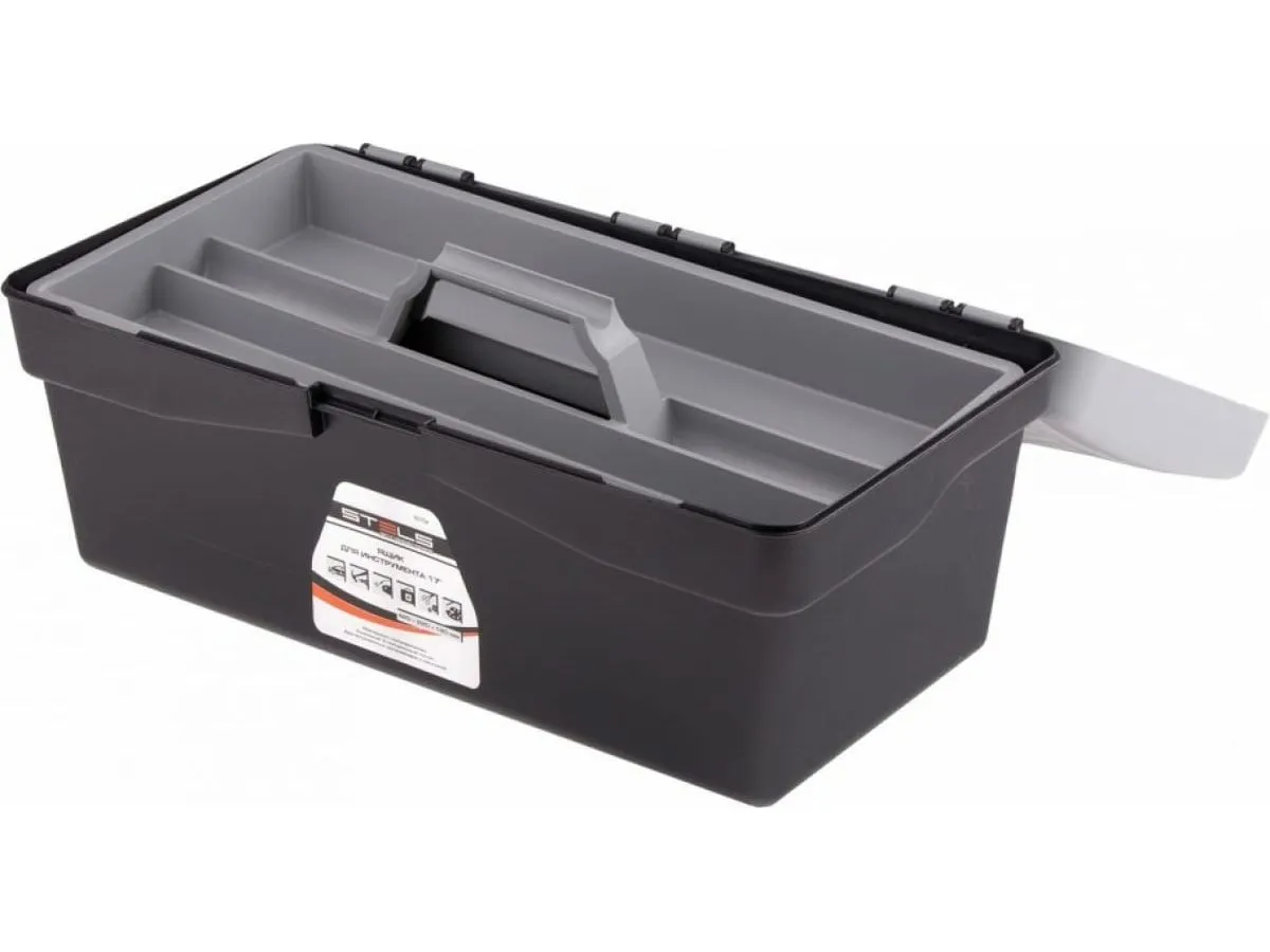 Ящик для инструмента 17", 420х220х180 мм, пластик Россия// Stels - фото 3