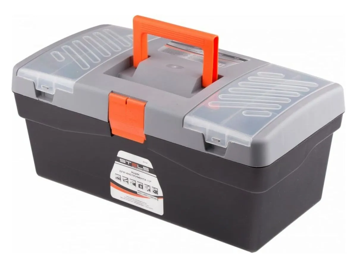 Ящик для инструмента 17", 420х220х180 мм, пластик Россия// Stels - фото 1