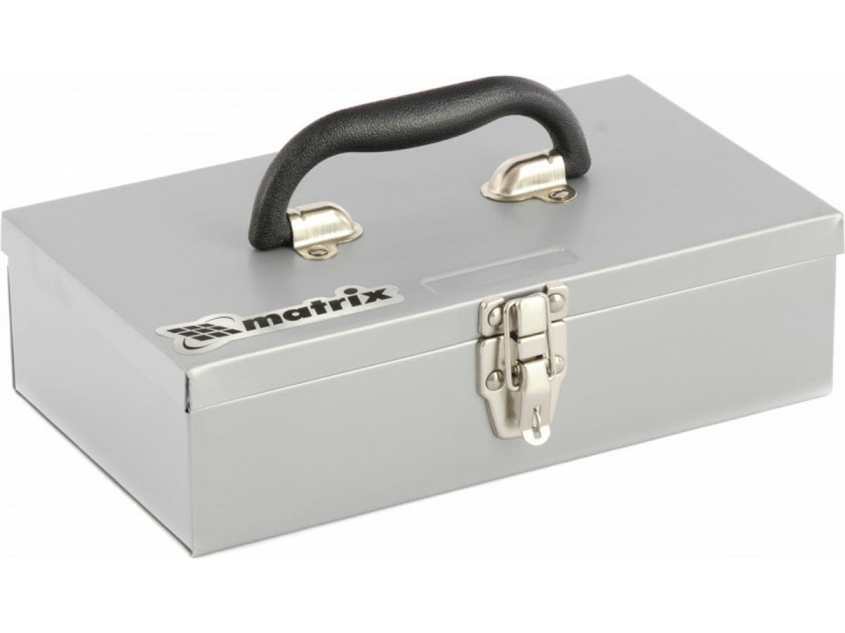Ящик для инструмента, 284 х 160 х 78 мм, металлический// Matrix круглогубцы с прорезиненной ручкой matrix 17355 160 мм