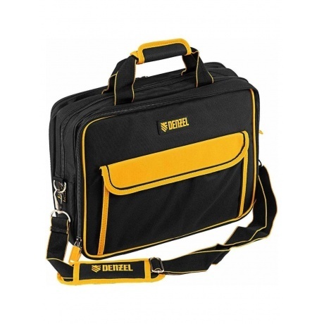 

Сумка для инструмента, 400х170х300 мм, 3 отделения, 28 карманов, наплечный ремень Denzel