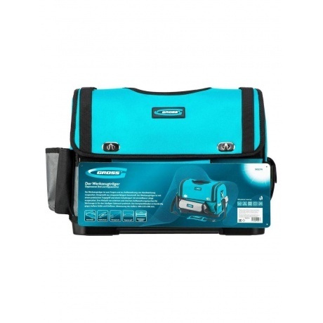 Переноска для инструмента, 400х225х300мм, пластиковое дно, наплечный ремень Gross - фото 8