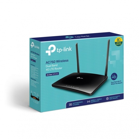 Wi-Fi роутер TP-Link Archer MR200 черный - фото 6