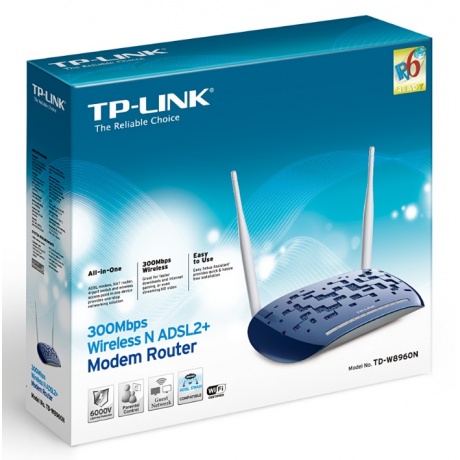 Wi-Fi роутер TP-Link TD-W8960N N300 - фото 4