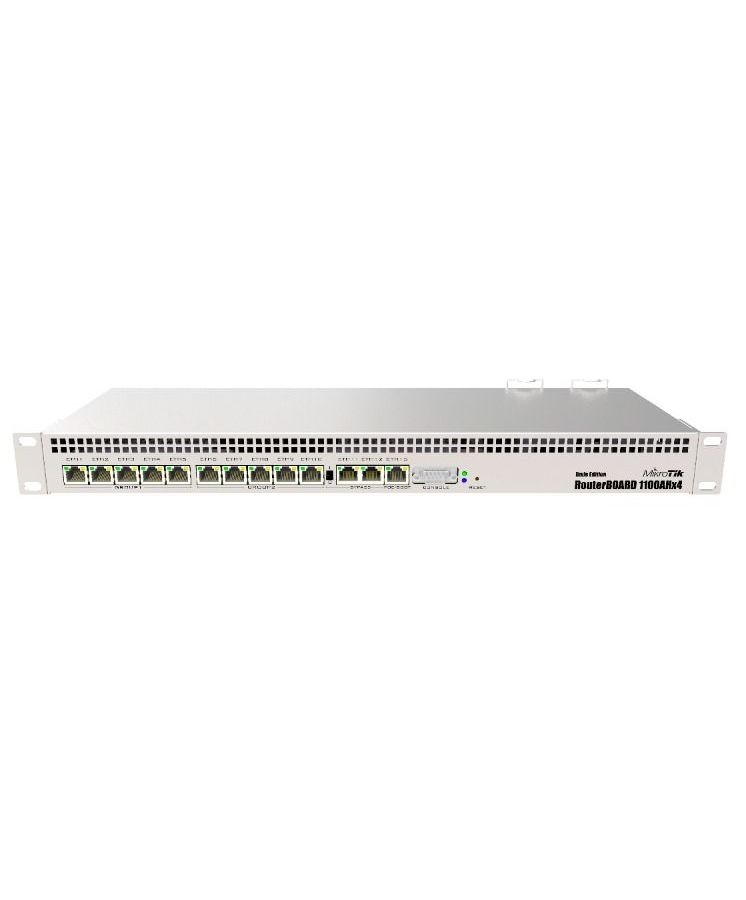 Маршрутизатор MikroTik RB1100AHX4 серый маршрутизатор mikrotik rb1100ahx4 13x10 100 1000 mbps rb1100x4