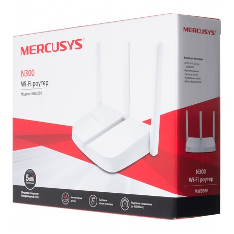 Wi-Fi роутер Mercusys MW305R белый - фото 1