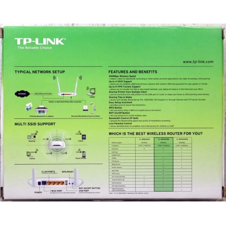 Wi-Fi роутер TP-Link TL-WR842N белый - фото 6