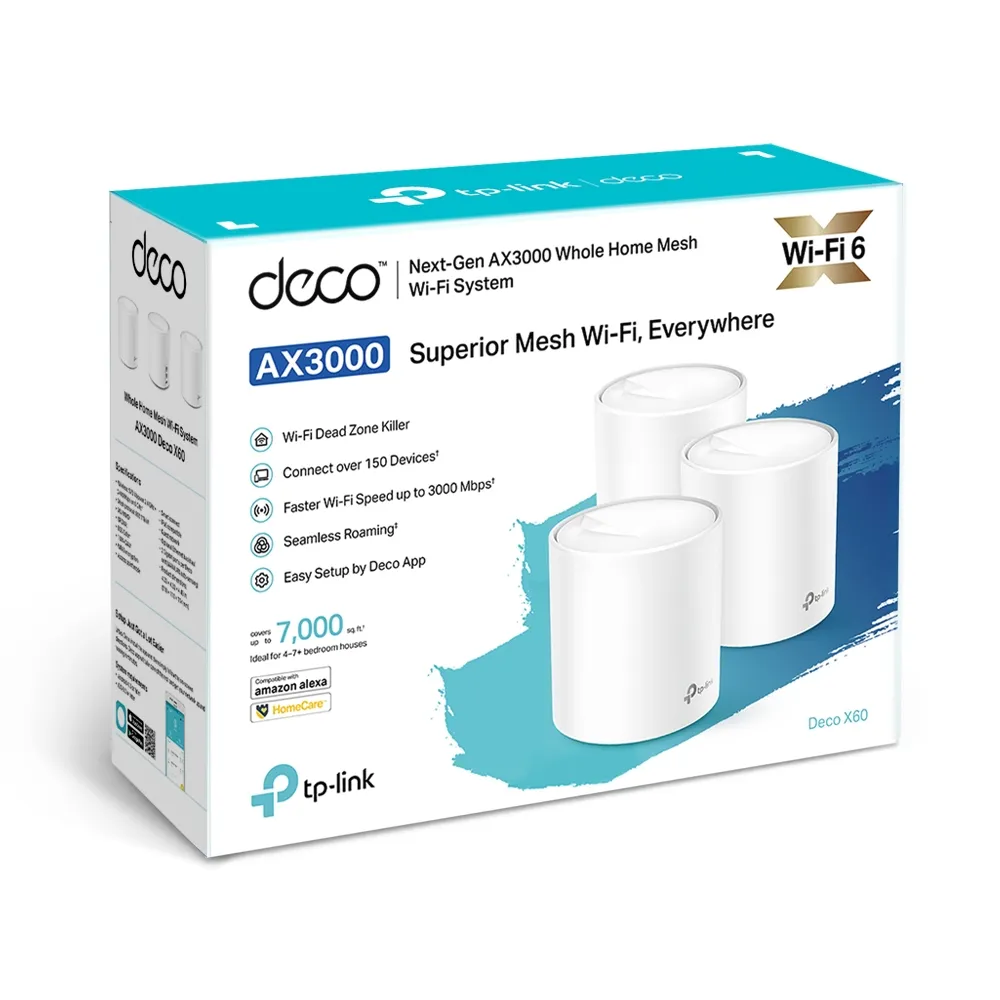 Wi-Fi-система TP-Link Deco X60 (DECO X60(3-PACK)) белый - фото 3