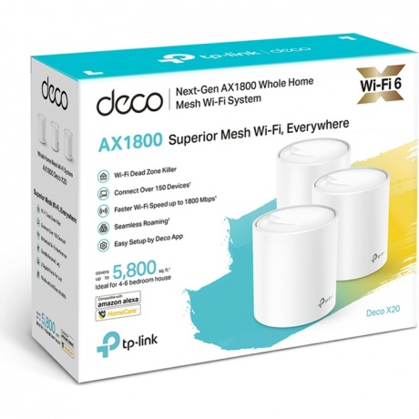 Wi-Fi-система TP-Link Deco X20 (DECO X20(3-PACK)) белый - фото 3
