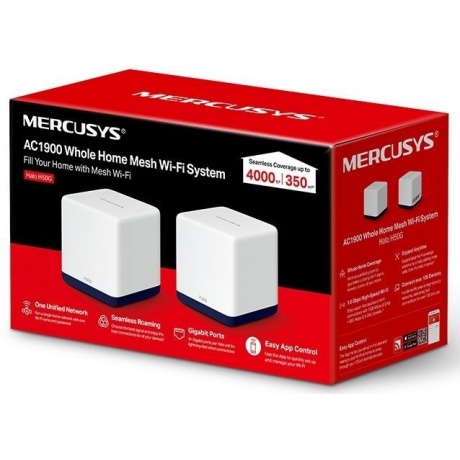 Wi-Fi роутер Mercusys Halo H50G(2-pack) - фото 15