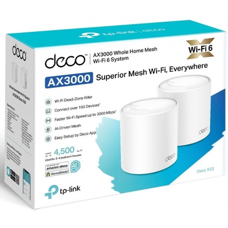 Wi-Fi роутер TP-Link Deco X50(2-Pack) - фото 4