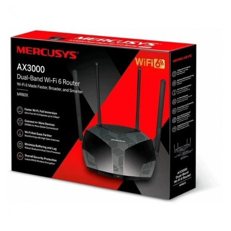 Wi-Fi роутер Mercusys MR80X AX3000 - фото 14