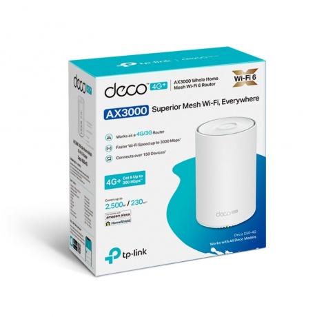 Wi-Fi система TP-Link Deco X50-4G(1-pack) AX3000 - фото 3