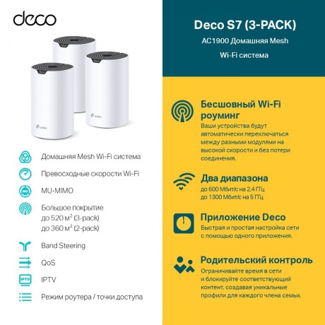 Wi-Fi система TP-Link Deco S7(3-pack) - фото 3