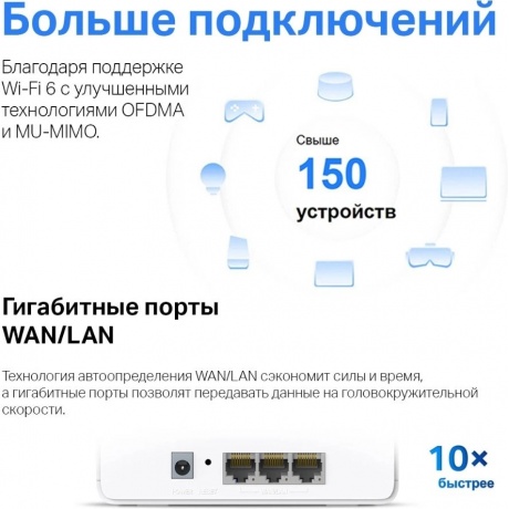 Wi-Fi система Mercusys Halo H80X(3-pack) - фото 7