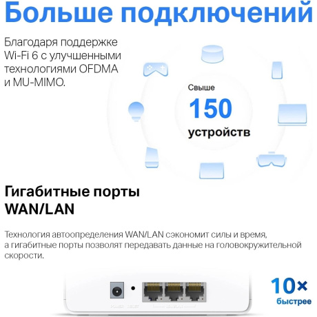 Wi-Fi MESH система Mercusys Halo H80X(2-pack) - фото 12