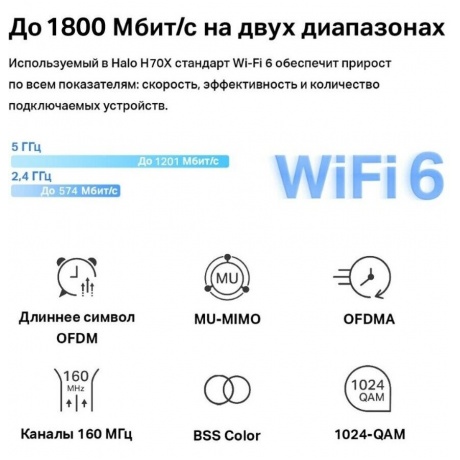 Wi-Fi система Mercusys Halo H70X(3-pack) - фото 10