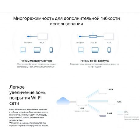 Wi-Fi система Mercusys Halo H70X(2-pack) - фото 10