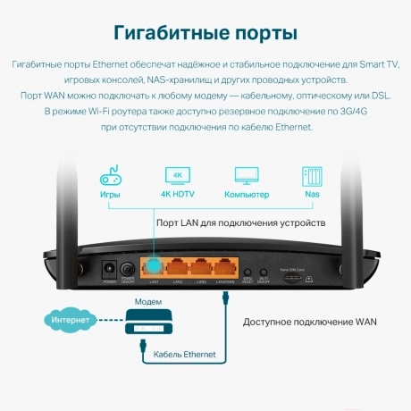 Wi-Fi роутер TP-Link Archer MR500 AC1200 - фото 7