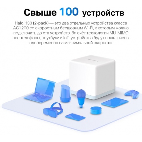 Mesh Wi-Fi система MERCUSYS AC1200 (HALO H30(2-PACK)) - фото 10
