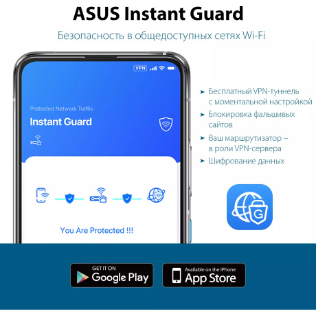 Wi-Fi роутер Asus RT-AX52, черный - фото 9