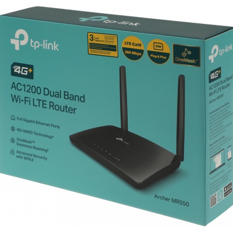 Wi-Fi роутер TP-LINK Archer MR550 AC1200 Black - фото 8