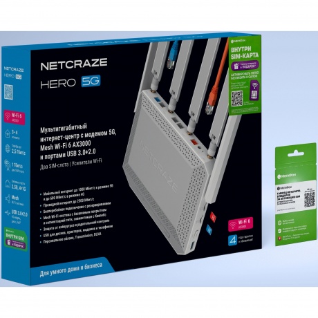 Wi-Fi роутер Netcraze Hero 5G (NC-4110) - фото 15