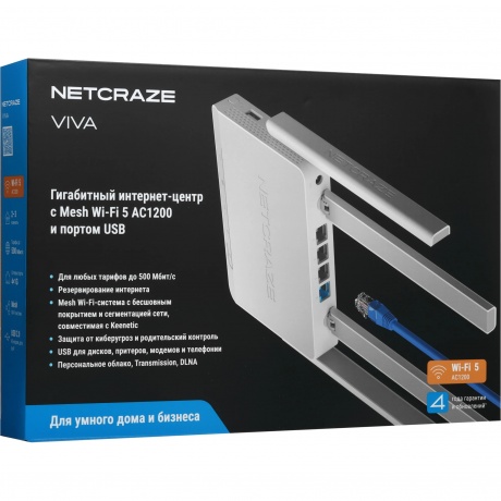 Wi-Fi роутер Netcraze Viva (NC-1913) - фото 21