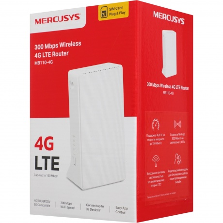 Роутер Wi-Fi Mercusys MB110-4G - фото 8