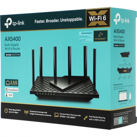 Роутер Wi-Fi TP-Link Archer AX72 Pro - фото 10
