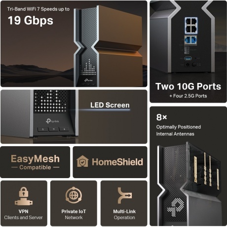 Роутер Wi-Fi TP-Link Archer BE800 - фото 8