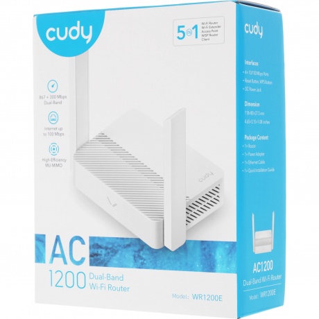 Wi-Fi роутер Cudy WR1200E - фото 9