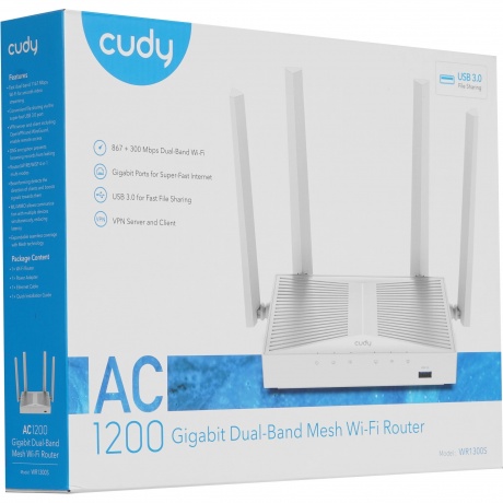 Wi-Fi роутер Cudy WR1300S - фото 9