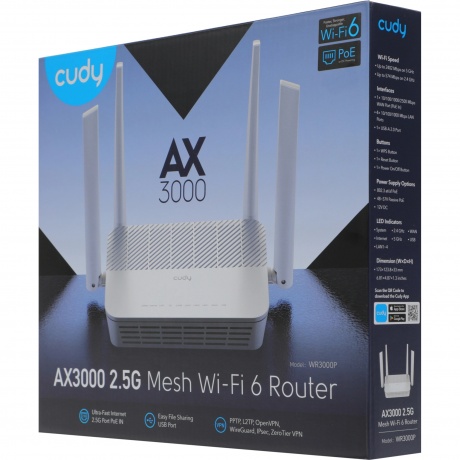 Wi-Fi роутер Cudy WR3000P - фото 9