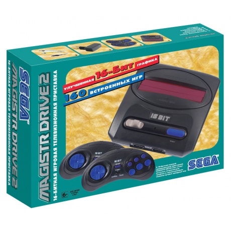 Игровая консоль Magistr Drive 2 Little черный (160 игр + контроллер) - фото 1