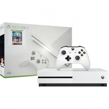 Игровая консоль Microsoft Xbox One S белый (+ Resident Evil 2) - фото 2