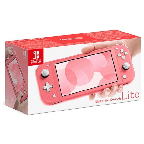Игровая приставка Nintendo Switch Lite (045496453190) Coral Pink - фото 4