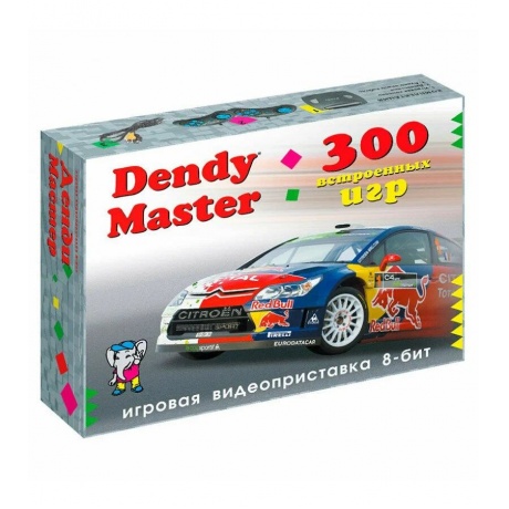 Игровая консоль Dendy Master черный + контроллер (300 встроенных игр) - фото 1
