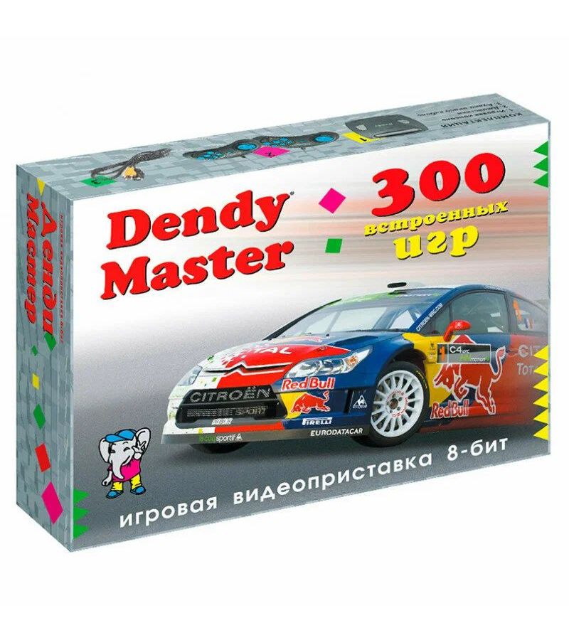 Игровая консоль Dendy Master черный + контроллер (300 встроенных игр)