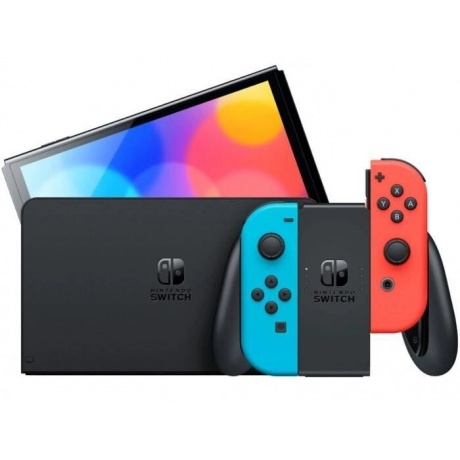 Игровая приставка Nintendo Switch OLED (blue/red) - фото 2