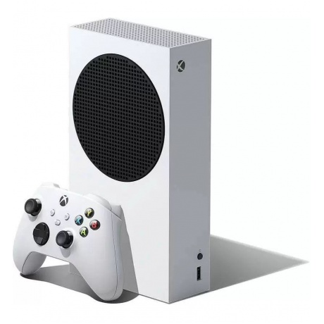 Игровая приставка Microsoft Xbox Series S 512 ГБ SSD белый/черный отличное состояние - фото 1