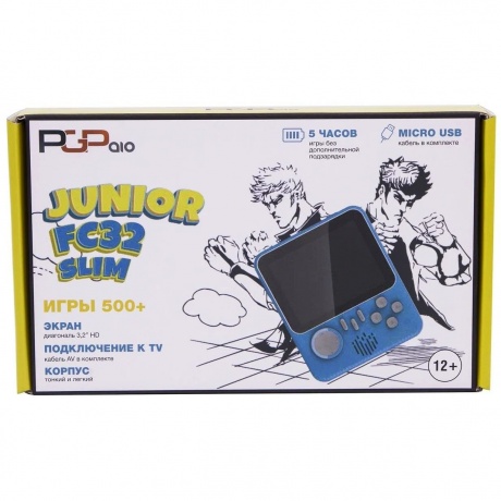 Игровая приставка PGP AIO Junior FC32a Slim голубая (500 игр, 8 Bit) - фото 2