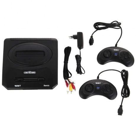 Игровая консоль Retro Genesis Remix черный в комплекте: 600 игр - фото 5