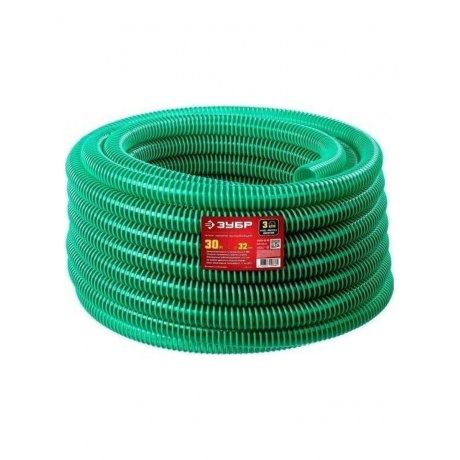 Шланг напорно-всасывающий ЗУБР 32 мм x 30 м 3 атм со спиралью ПВХ 40325-32-30 3710₽