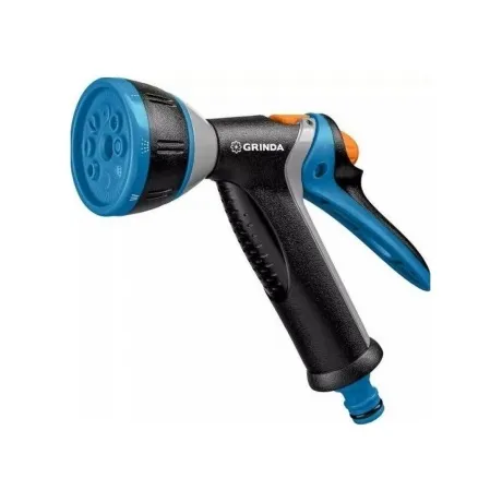 Пистолет поливочный GRINDA BM-8, 8 режимов, курок сзади, металли...