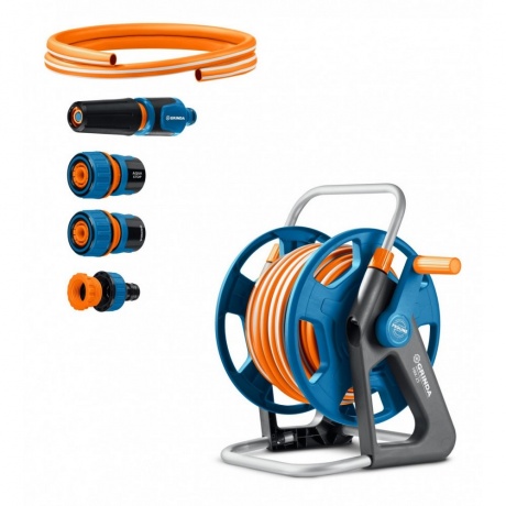 

Набор поливочный 4 предмета GRINDA HRK-25, шланг 25м x 1/2, стальные опоры, катушка со шлангом в комплекте ProLine (428460)