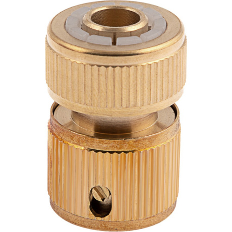 Соединитель латунный быстросъемный для шланга PALISAD 66264, 1/2" - фото 1