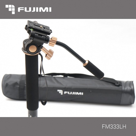 Монопод FUJIMI FM333LH Алюминиевый монопод с 3-х точечным упором (ногами) и алюминиевой головой для видеосъёмки. высота 1660 мм, макс. нагр.6 кг - фото 2